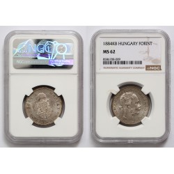 Ferenc József forint 1884 KB NGC MS62